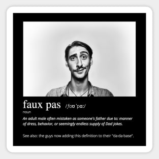 Funny Faux Pas Dad Joke Pun with "Suave" Picture Back Version (MD23Frd014b) Magnet